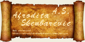 Afrodita Škembarević vizit kartica